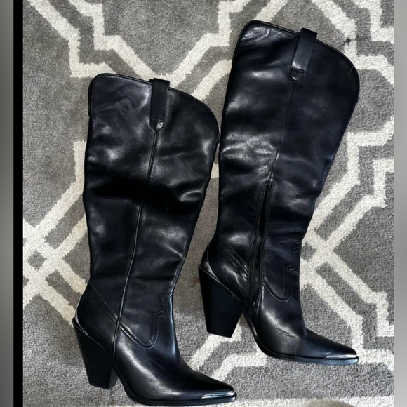 Gianni Bini Black Heeled Boots - Picture 2 of 4